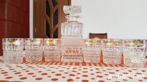 Set Whisky,cristal Bohemia,Czechoslovakia,nou.