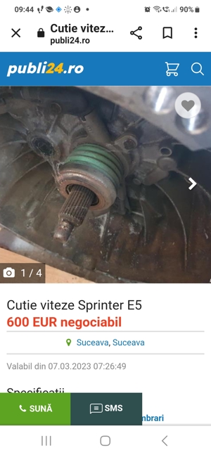 Cutie viteze Sprinter E5