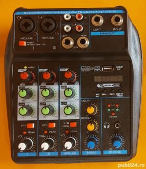 Mixer audio 4 canale cu USB si BT