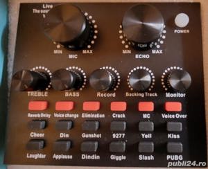 Placa de sunet V8 live 12 efecte pentru telefon, computer, streaming