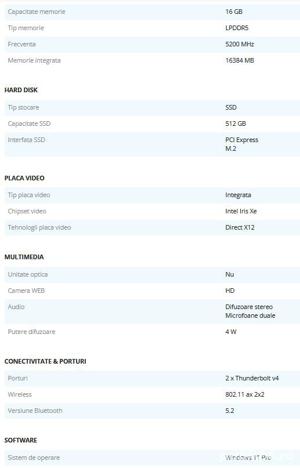 Laptop Dell XPS 13 9315  i7 13.4", Full HD+, 16GB, Windows, Office - imagine 8