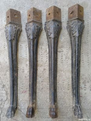set 4 picioare turnate ( sobă,masa, bancă)