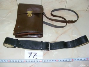 Porthat și centură militară din piele (cod 77)