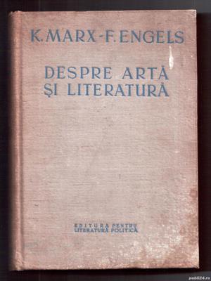 despre arta si literatura de marx+engels cartonata coperti panzate 