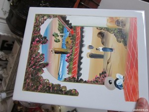 cadou rar Tablou Hacienda Sat mexican placa ceramica pictata Mexic1980 - imagine 3