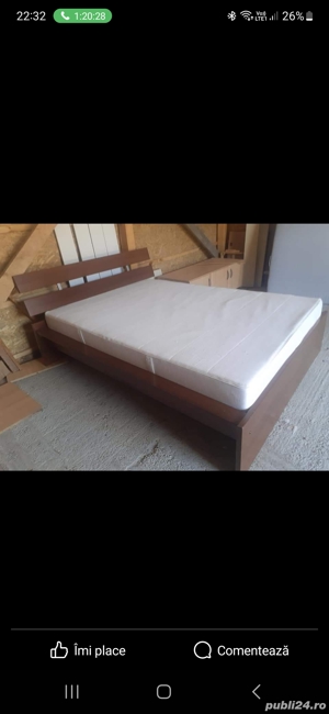 Pat cu somiere si saltea - imagine 3