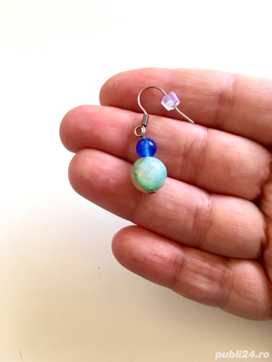 Colier din jad si agat crackle - imagine 6