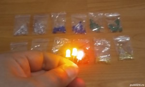 Set 2 x 10 Led-uri  Verde, Rosu, Portocaliu, Galben, Albastru si  Alb - imagine 2