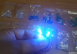 Set 2 x 10 Led-uri  Verde, Rosu, Portocaliu, Galben, Albastru si  Alb - imagine 4