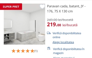 Vând paravan cada nou - imagine 3