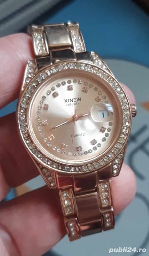 ceas dama quartz XINEW Flourish CALENDAR, ca nou - imagine 2