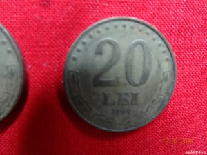 Trei monede de 20 lei cu efigia lui Stefan cel Mare, 1991,1992,1994 - imagine 3