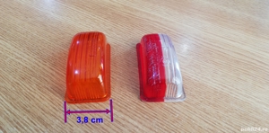 Geam pentru lampă de gabarit, galben sau alb cu roșu, din plastic, NOU - imagine 8