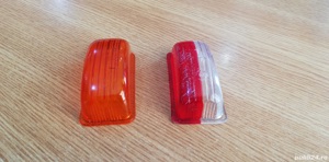Geam pentru lampă de gabarit, galben sau alb cu roșu, din plastic, NOU - imagine 7