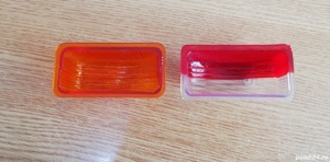 Geam pentru lampă de gabarit, galben sau alb cu roșu, din plastic, NOU - imagine 4