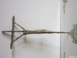 cadou rar Crucifix Cruce 1983 sculptor prof. Erwin Huber - imagine 2