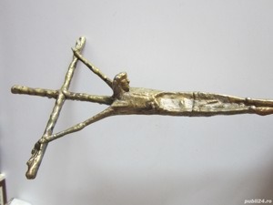 cadou rar Crucifix Cruce 1983 sculptor prof. Erwin Huber - imagine 3
