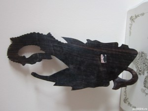 sculptura vintage colectie lemn abanos Zeita Dewi Sri Bali 1960 - imagine 6