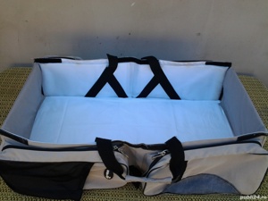 Landou, 27 x 20 x 36 cm, Geanta multifunctionala cu patut pliabil bebe