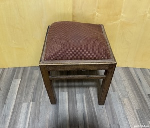 2 buc Taburet Vintage cu cadru din lemn masiv; Scaunel  - imagine 4