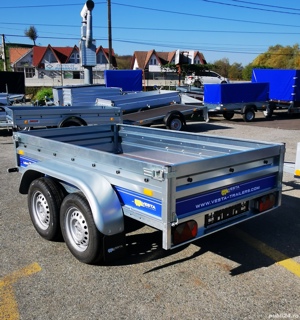 Remorca 750 kg 1 ax   2 axe   basculabila  - imagine 4