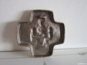 cadou rar Cruce Mid-Century Brutalist bronz  colectie Germania'60  - imagine 6