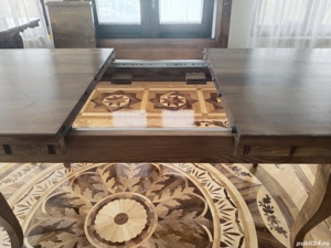 Masă extensibilă lemn masiv  - imagine 3