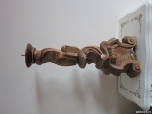 cadou rar sculptura lemn stil baroc sfesnic Germania 1960 - imagine 4