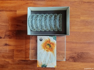 vand coaster suport pahare de sticla cristal ( anii 1980 ) - imagine 2