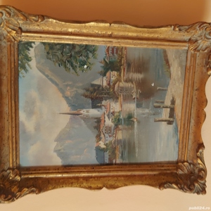 Tablou vechi semnat 16x24cm - imagine 4