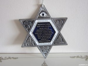 cadou rar Steaua lui David binecuvantare casa,colectie Ierusalim Israel 1980