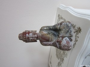 cadou rar feng shui Buddha statueta din piatra tibetana vintage colectie 