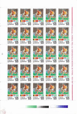 Romania 1994 - Campionatul mondial de fotbal SUA, Coli de 25 de timbre,  MNH - LP 1345 - imagine 6