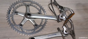 angrenaj pedalier shimano 600 ax + brate + pedale + trape  pt cursiere