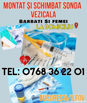 Montarea sonda urinara (vezica) si nazo-gastrica 