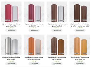 Sipca gard cu varf si semirotunda vopsita