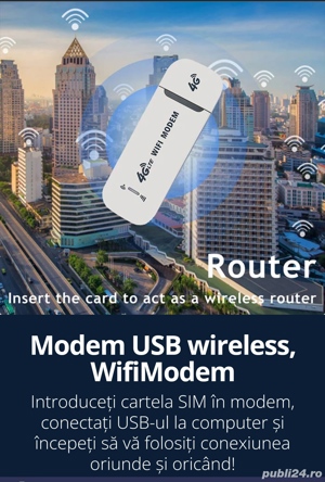 4G LTE Wi-Fi USB dongle mobile hotspot modem  - imagine 7