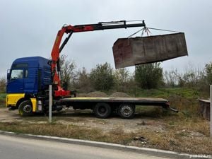 Autoplatforma MAN TGA 460, AC, util 14 tone, L=7,20 m, troliu, macara 8 tone   9 metri - imagine 8