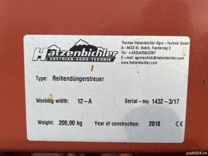 Intercultivator Hatzenbichler 6R cu ingrasaminte + cameră - imagine 3