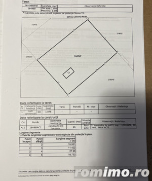 Teren 1076 mp deschidere 27m direct la sosea sector 1 toate utilitatile - imagine 3