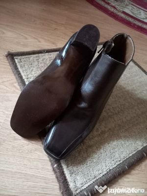 MAROC,Ghetute DESAMIS NOI,marimea 37,toc 6 cm,MARON,usoare,comode,PIELE ADEVARATA,super pret ,calita - imagine 6