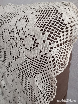Fata de masa crosetata manual fir macrame - imagine 3