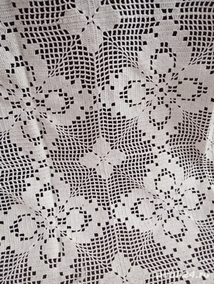 Fata de masa crosetata manual fir macrame - imagine 4