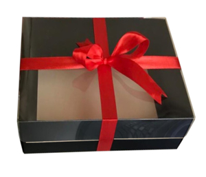 Cutii patrate cadou din carton, capac transparent, dimensiuni variate