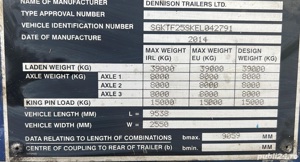 2x Dennison TF25SK0, 20-25FT, container chassis, ADR , stare perfecta - imagine 7