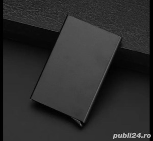 Portofel suport metalic carduri RFID doua culori unisex - imagine 5