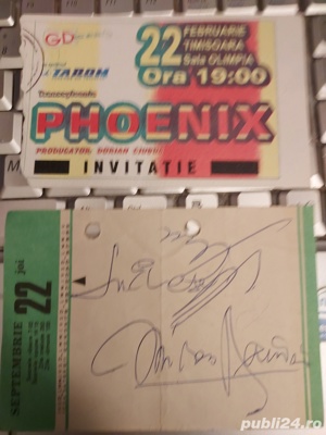 Autograf Phoenix si bilet 1991 - imagine 2