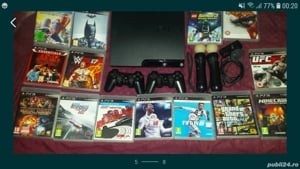 Ps3 slim cu GTA5 pret 400 ron si jocuri ps3 si manete ps3