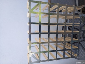 Suport pentru sticle de vin din lemn de esenta tare,pin - imagine 2