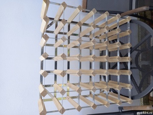 Suport pentru sticle de vin din lemn de esenta tare,pin - imagine 4